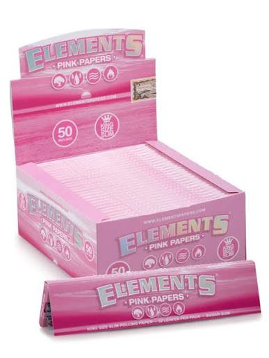 Pink Elements King Size Rolling Papers