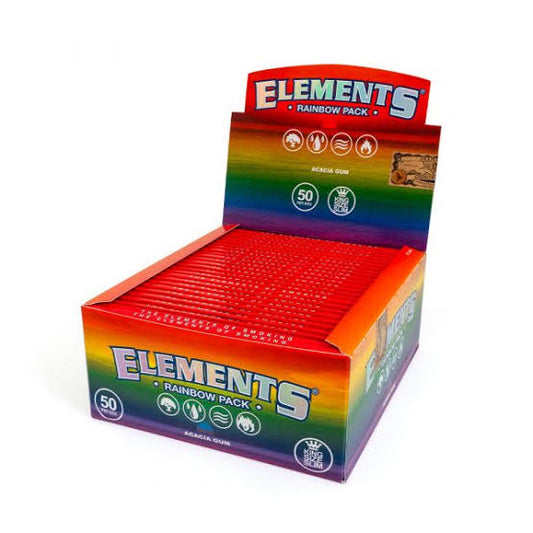 Elements Rainbow Pack Cigarette Rolling Papers King Size Slim