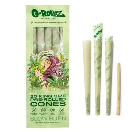 G-Rollz Green Pre-Rolled Bio Organic 20 King size Pre-Rolled Cones