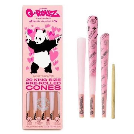 G-ROLLZ Banksy Pink Pre-Rolled Hemp Cones (20PCS)