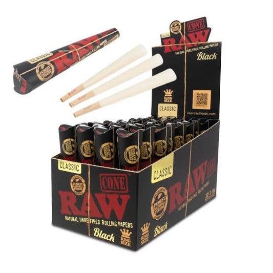 RAW Black Cones Classic King Size Pre-rolled 3 Cones Per Pack