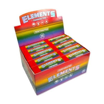 Rainbow Elements Tips Tip Roach Filter Booklet Books - Perforated