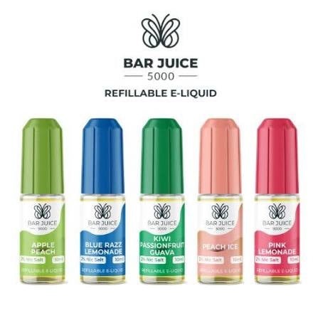 BAR JUICE 5000 Nic Salt 10ml E Liquid 10mg 20mg 50/50 VG/PG