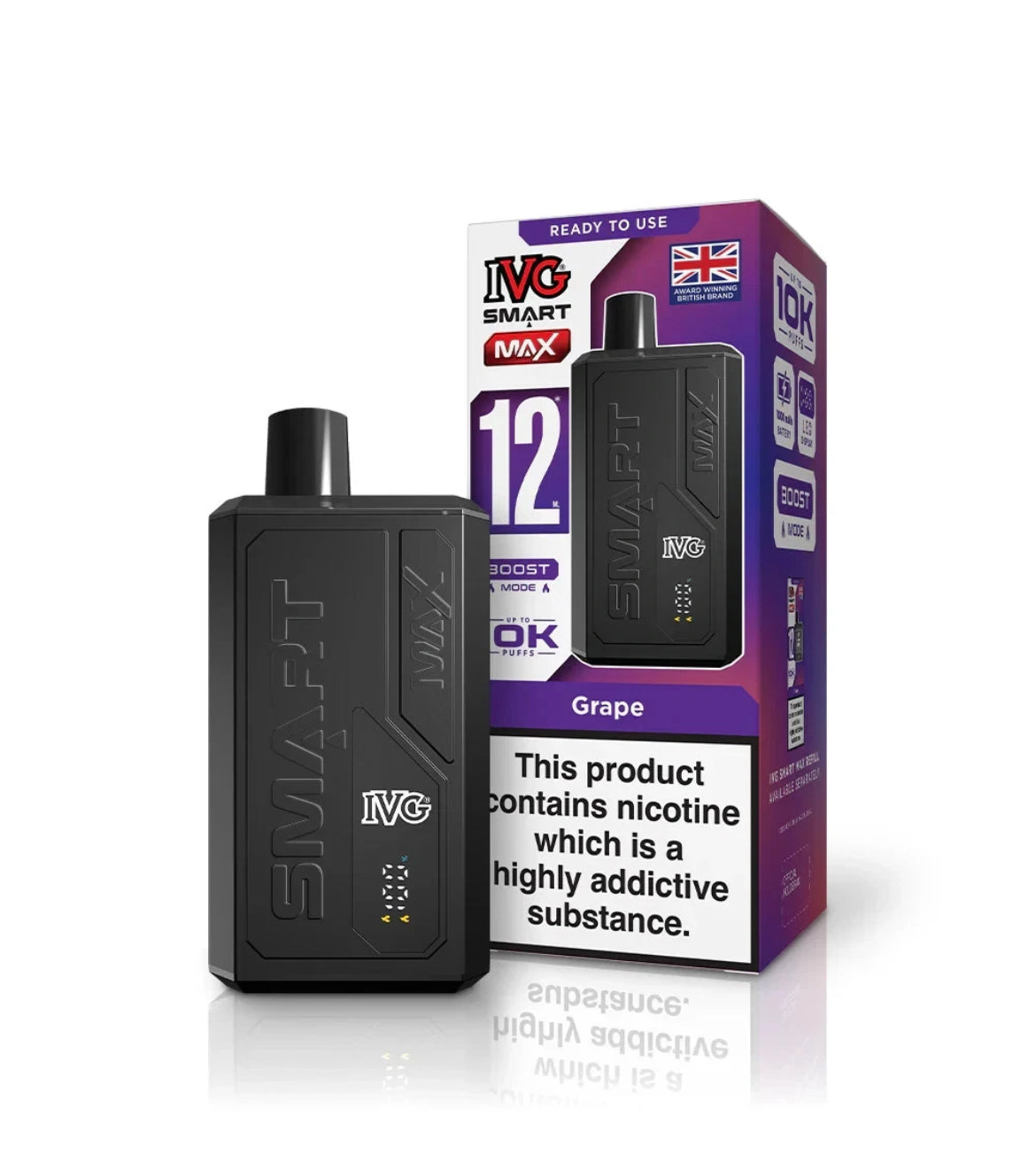 IVG Smart Max 10K Prefilled 20mg Rechargeable & Reusable Kit