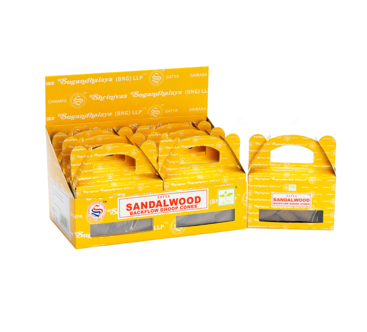 Satya Incense Nag Champa Super Hit White Sage Rose Palo Dhoop Box Incense Cones