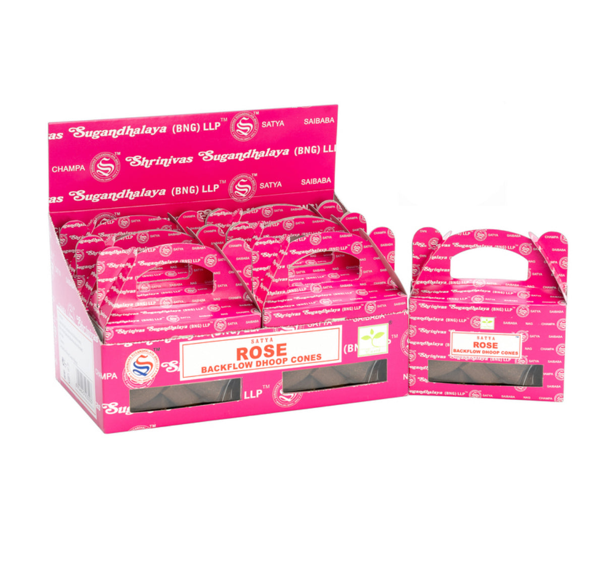 Satya Incense Nag Champa Super Hit White Sage Rose Palo Dhoop Box Incense Cones
