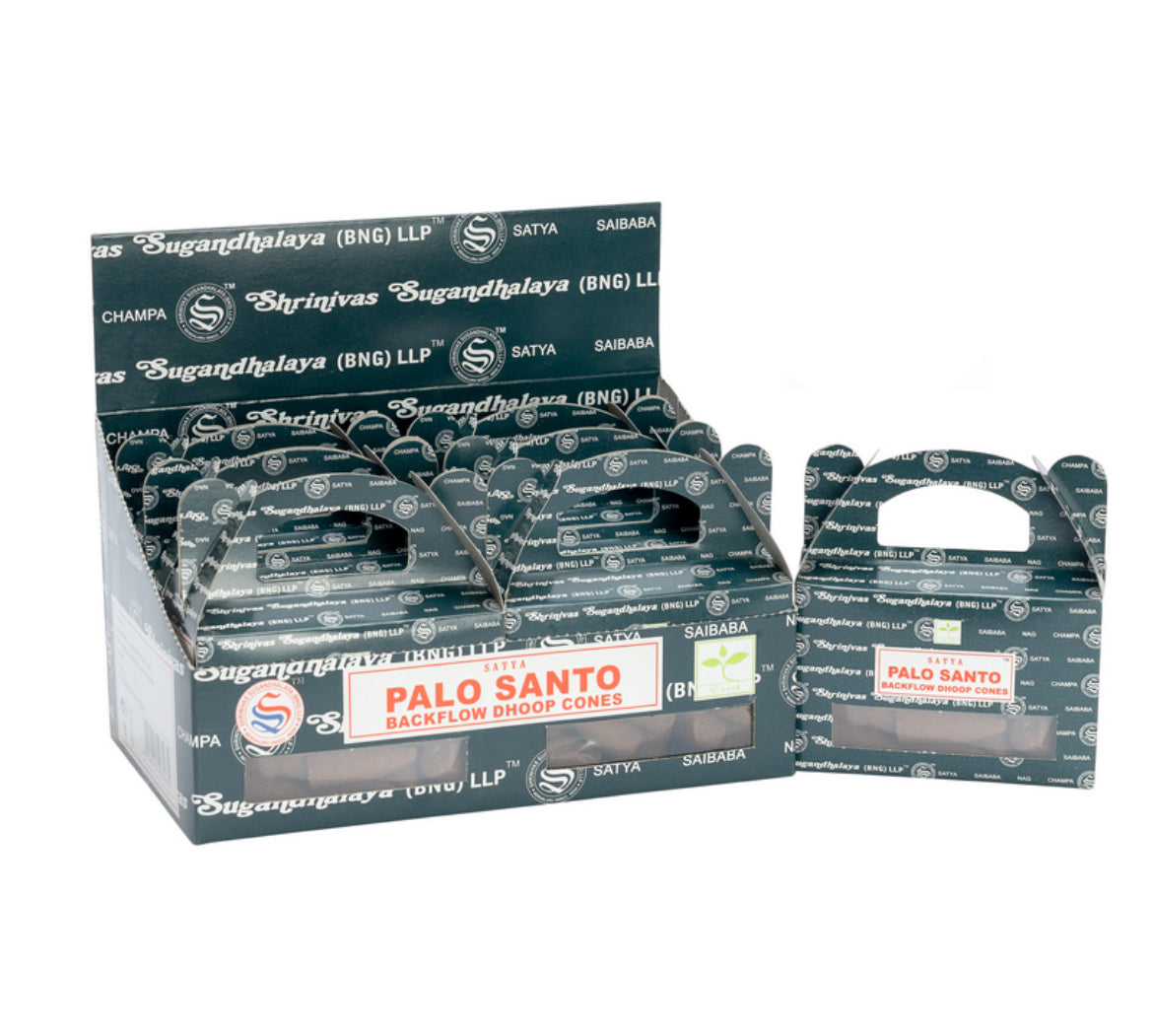 Satya Incense Nag Champa Super Hit White Sage Rose Palo Dhoop Box Incense Cones