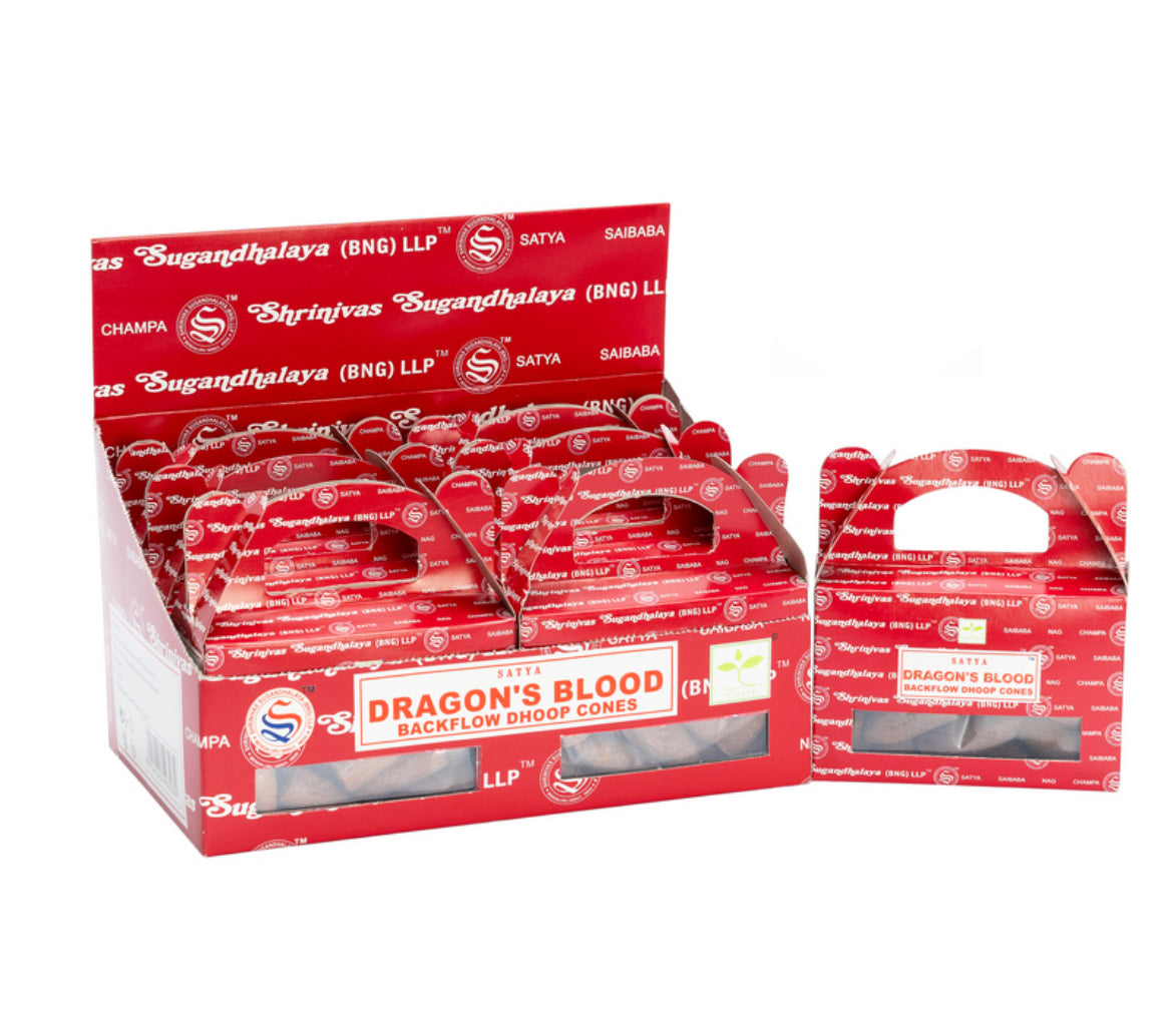 Satya Incense Nag Champa Super Hit White Sage Rose Palo Dhoop Box Incense Cones