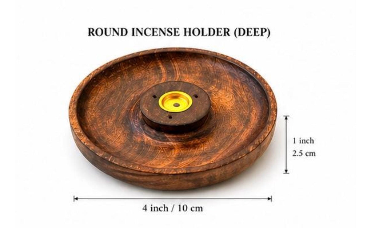 long & round Incense Stick & Cone Burner joss holder ash catcher box