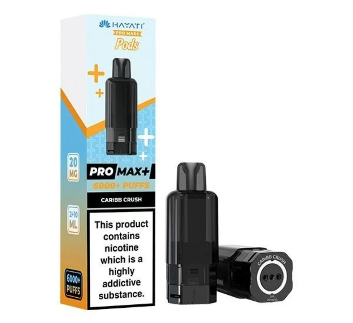 Hayati Pro Max 6K  Refill Pods Pre-filled  Replaceable Pods 20MGmg
