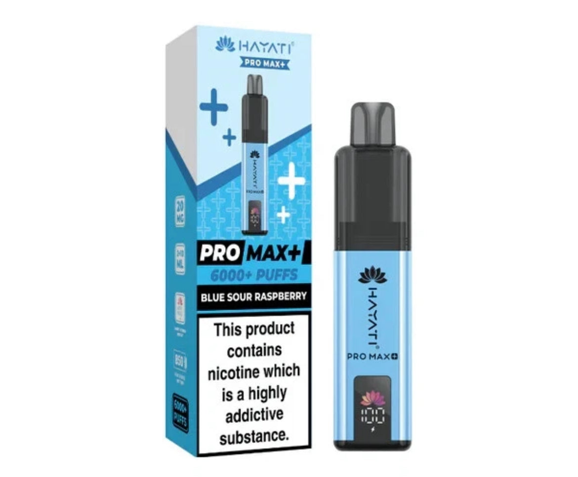 Hayati Pro Max Plus 6k Puffs Rechargeable Reusable Vape Kit Pre-filled Pods 20mg