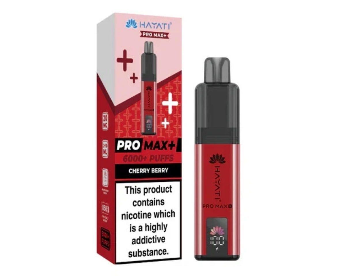 Hayati Pro Max Plus 6k Puffs Rechargeable Reusable Vape Kit Pre-filled Pods 20mg