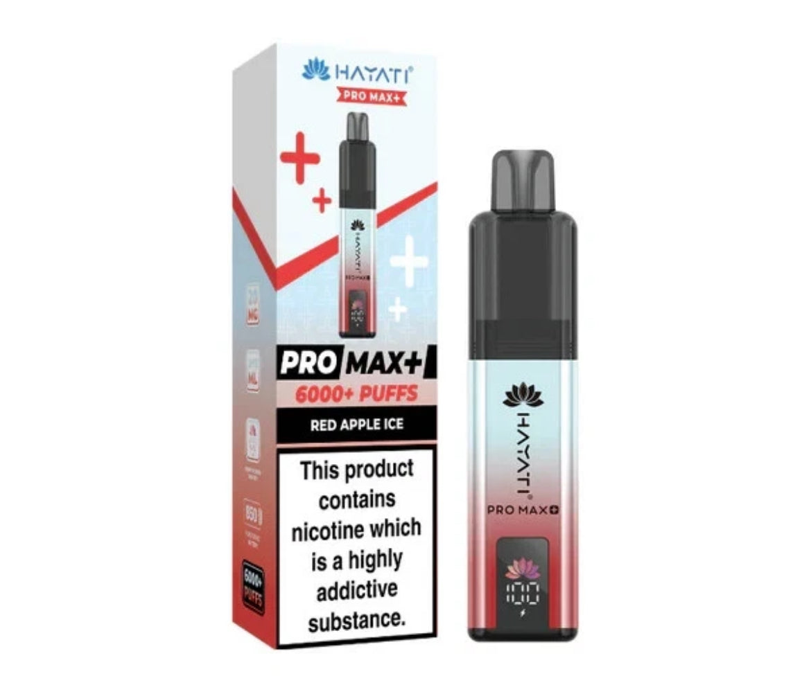 Hayati Pro Max Plus 6k Puffs Rechargeable Reusable Vape Kit Pre-filled Pods 20mg