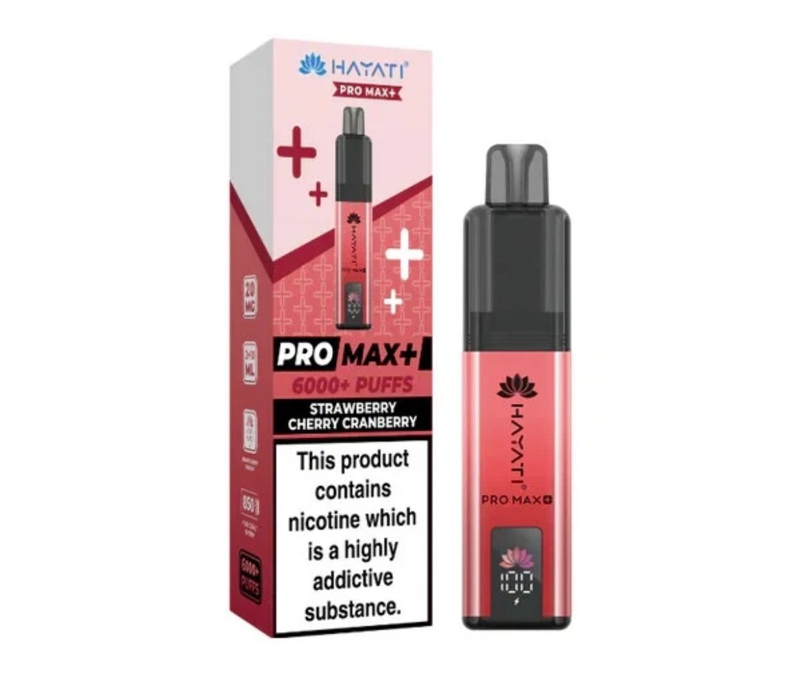Hayati Pro Max Plus 6k Puffs Rechargeable Reusable Vape Kit Pre-filled Pods 20mg