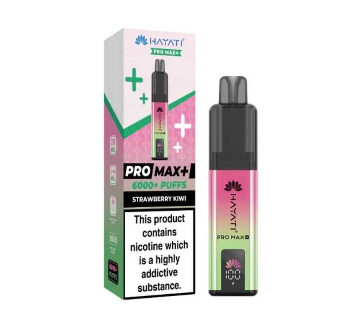 Hayati Pro Max Plus 6k Puffs Rechargeable Reusable Vape Kit Pre-filled Pods 20mg