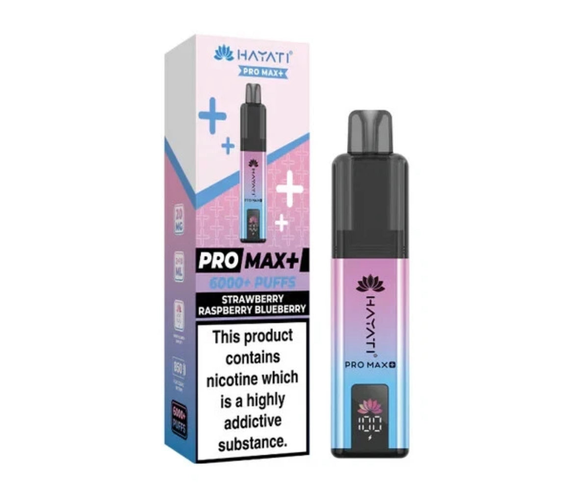 Hayati Pro Max Plus 6k Puffs Rechargeable Reusable Vape Kit Pre-filled Pods 20mg