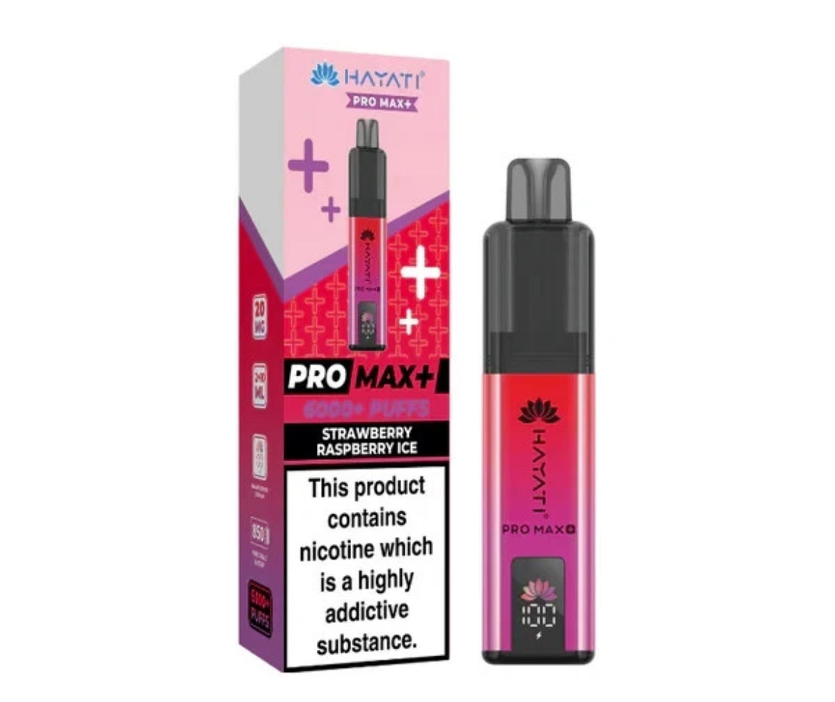 Hayati Pro Max Plus 6k Puffs Rechargeable Reusable Vape Kit Pre-filled Pods 20mg