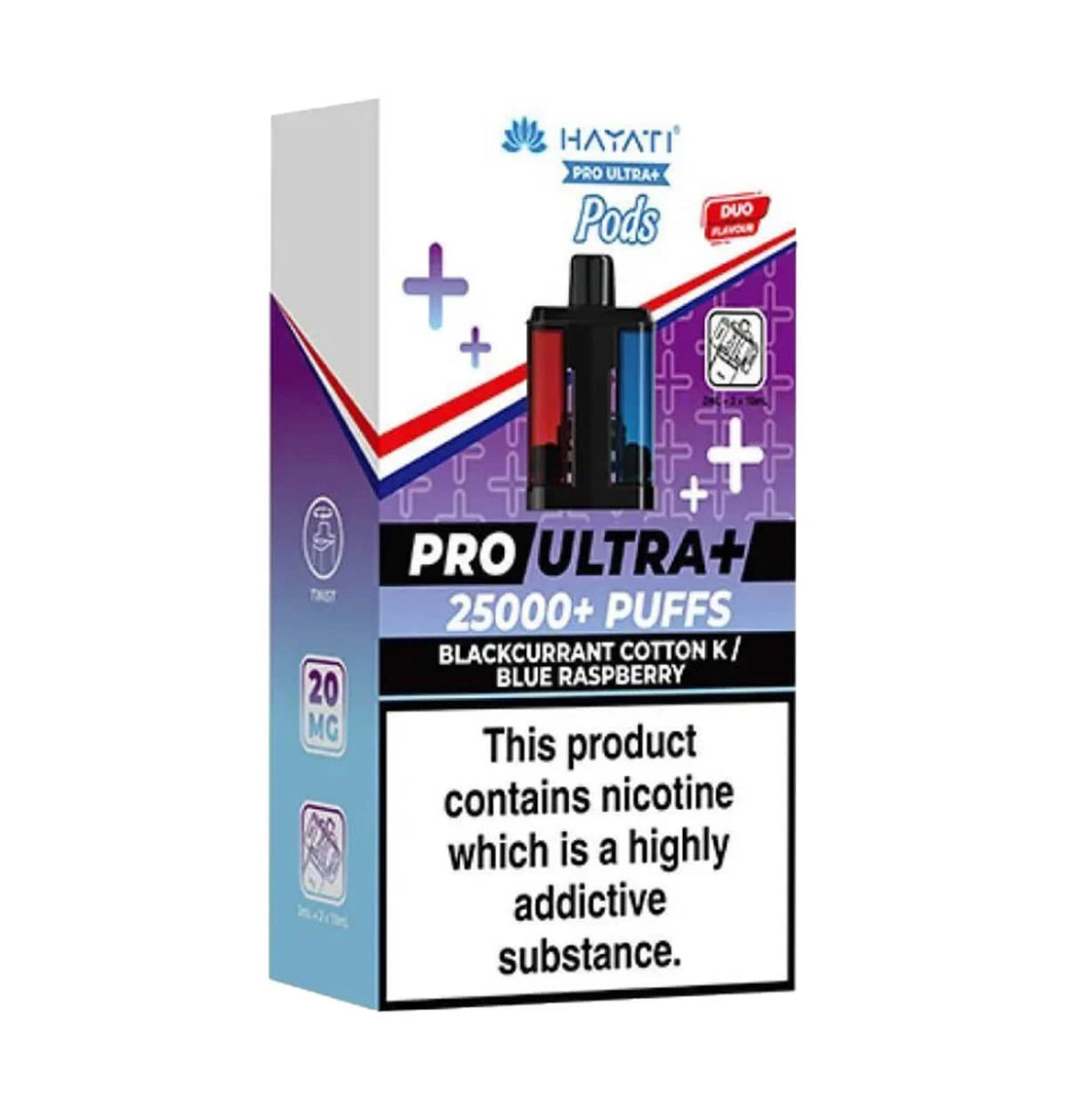 Hayati Pro Ultra Plus Prefilled Pods 20mg 25000 Puffs Replacement Pods Only