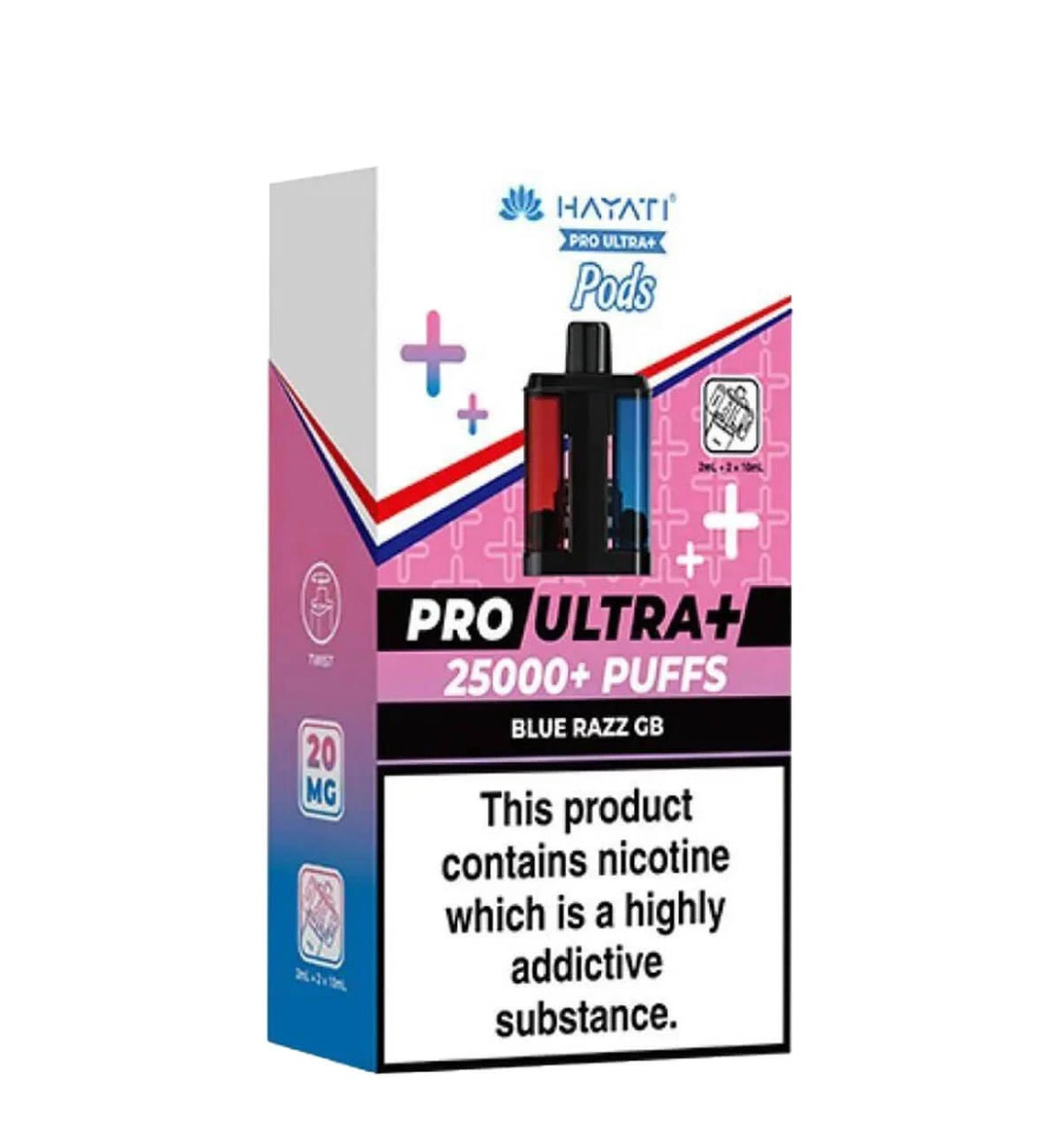 Hayati Pro Ultra Plus Prefilled Pods 20mg 25000 Puffs Replacement Pods Only