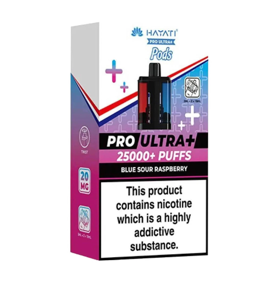 Hayati Pro Ultra Plus Prefilled Pods 20mg 25000 Puffs Replacement Pods Only