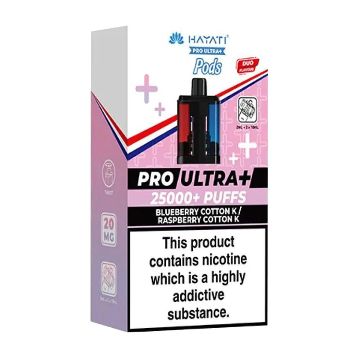 Hayati Pro Ultra Plus Prefilled Pods 20mg 25000 Puffs Replacement Pods Only