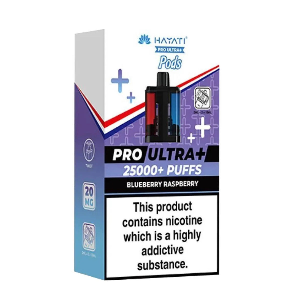 Hayati Pro Ultra Plus Prefilled Pods 20mg 25000 Puffs Replacement Pods Only