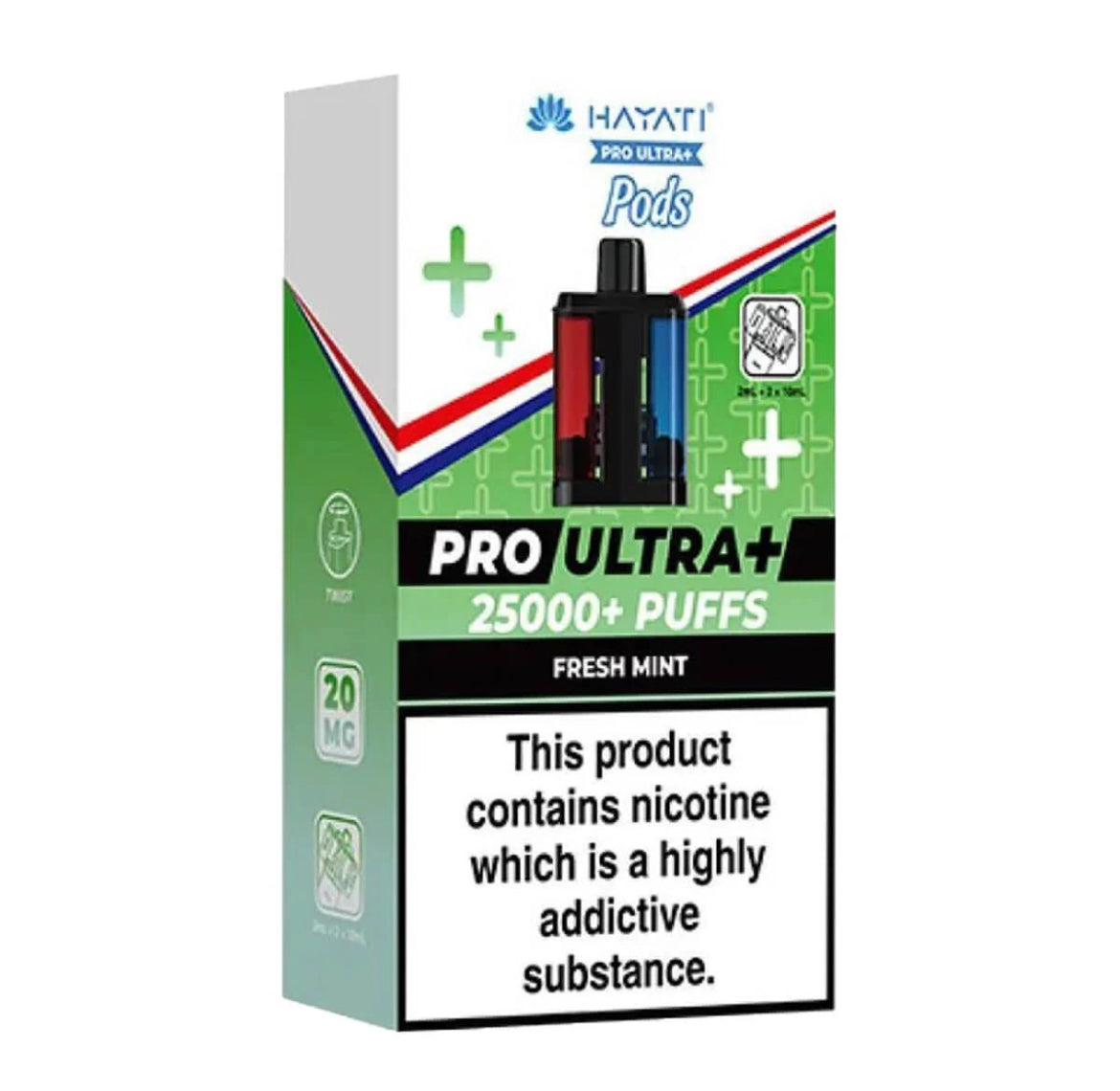 Hayati Pro Ultra Plus Prefilled Pods 20mg 25000 Puffs Replacement Pods Only