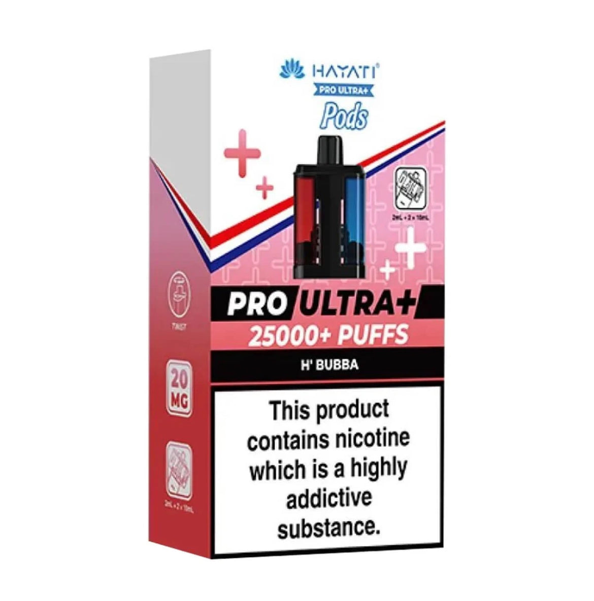 Hayati Pro Ultra Plus Prefilled Pods 20mg 25000 Puffs Replacement Pods Only