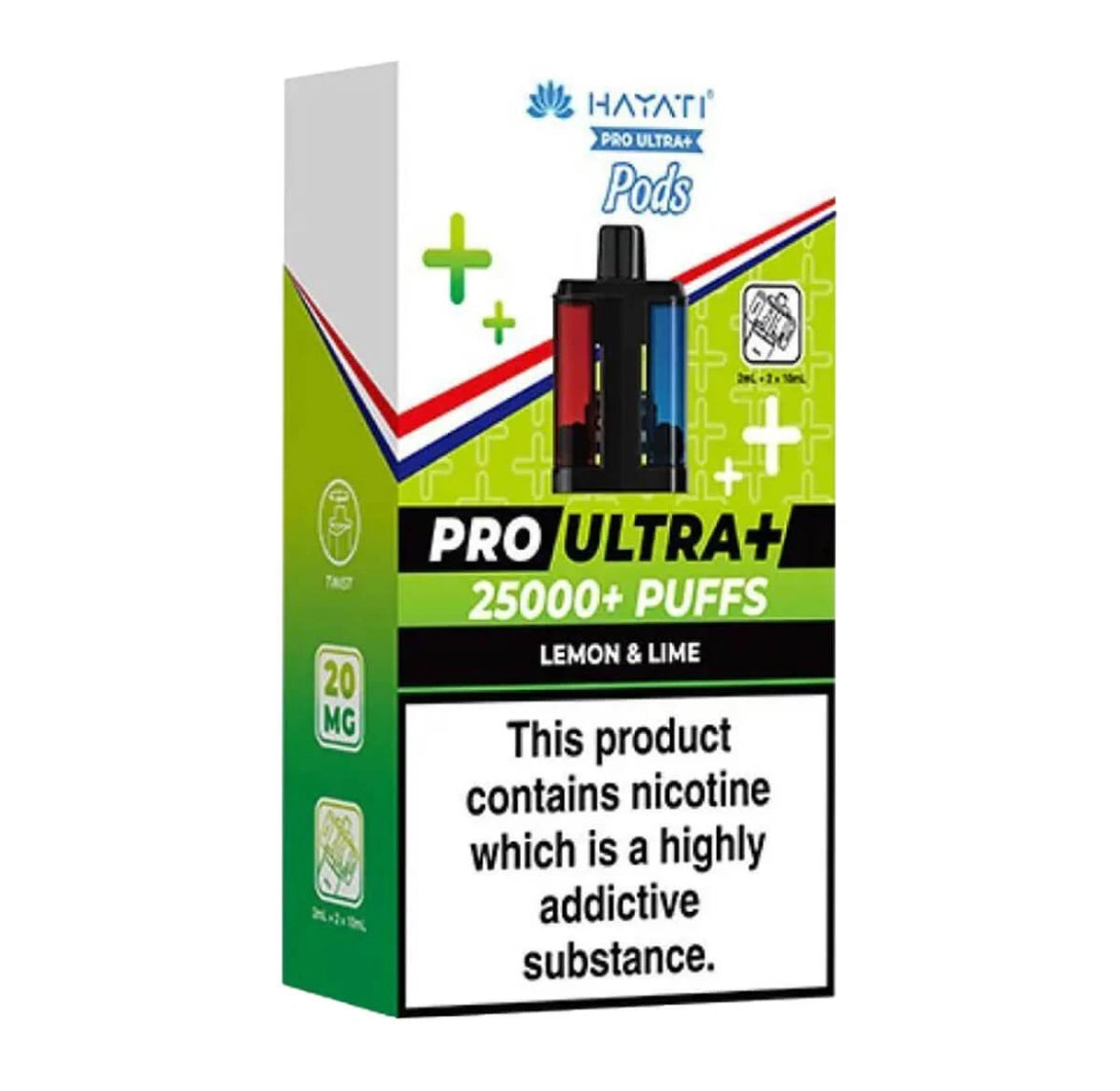 Hayati Pro Ultra Plus Prefilled Pods 20mg 25000 Puffs Replacement Pods Only