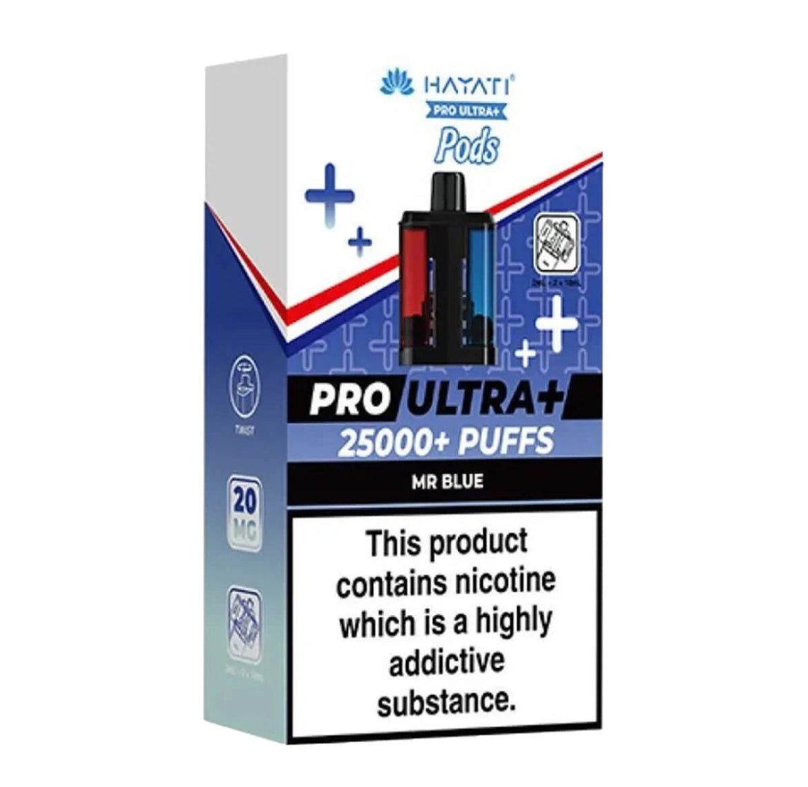 Hayati Pro Ultra Plus Prefilled Pods 20mg 25000 Puffs Replacement Pods Only