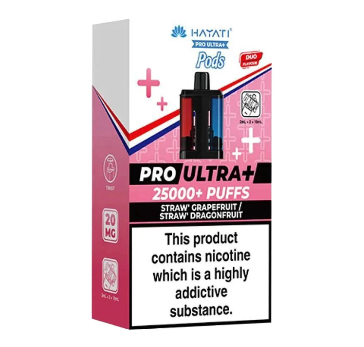 Hayati Pro Ultra Plus Prefilled Pods 20mg 25000 Puffs Replacement Pods Only
