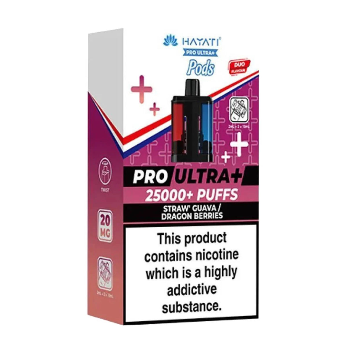 Hayati Pro Ultra Plus Prefilled Pods 20mg 25000 Puffs Replacement Pods Only
