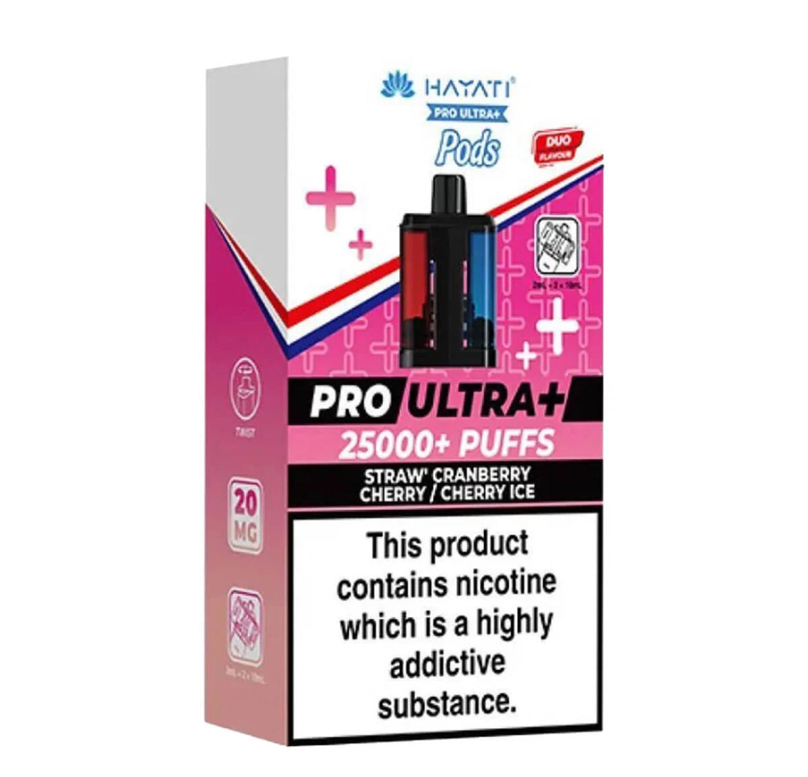 Hayati Pro Ultra Plus Prefilled Pods 20mg 25000 Puffs Replacement Pods Only