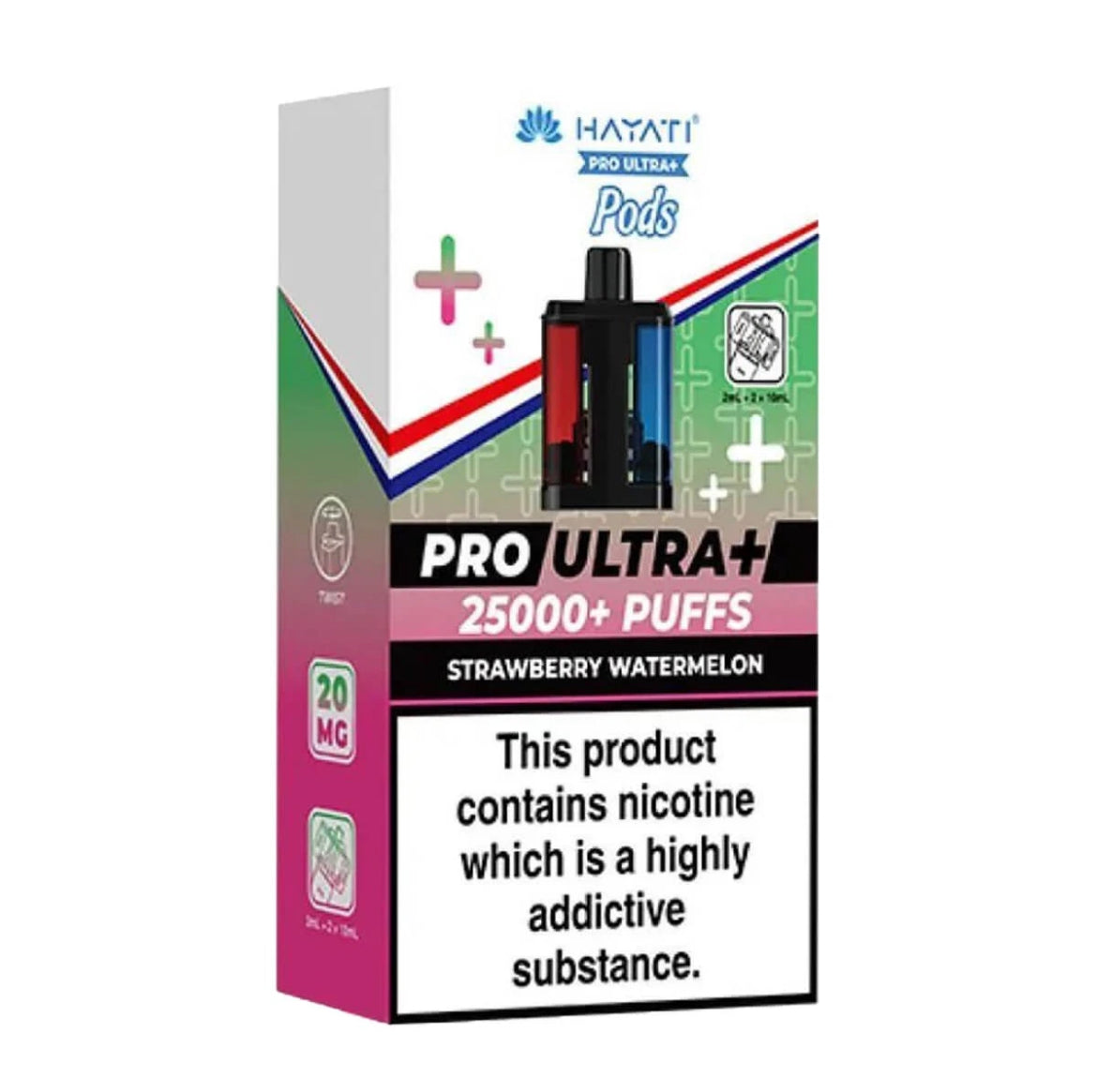 Hayati Pro Ultra Plus Prefilled Pods 20mg 25000 Puffs Replacement Pods Only