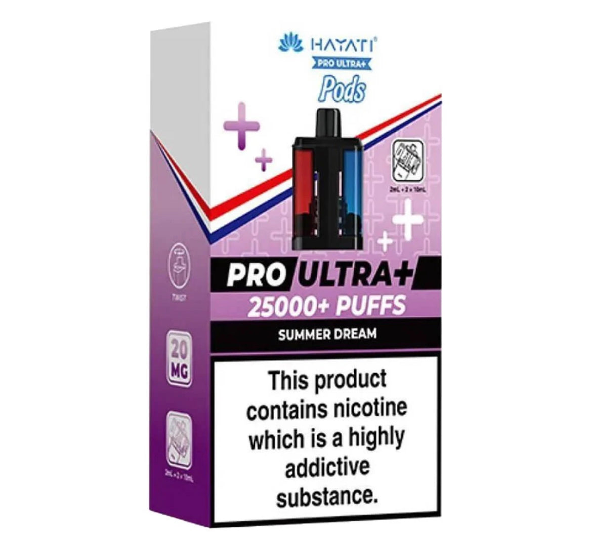 Hayati Pro Ultra Plus Prefilled Pods 20mg 25000 Puffs Replacement Pods Only