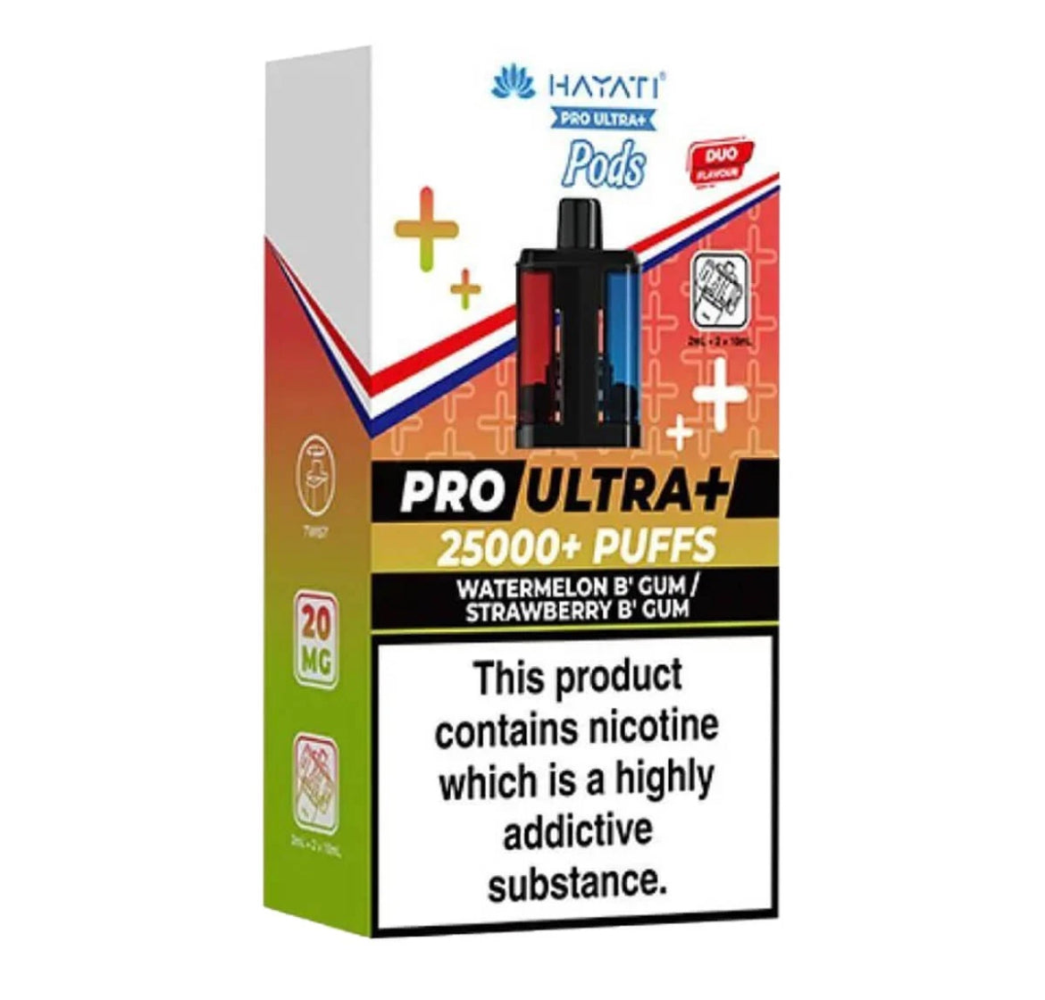 Hayati Pro Ultra Plus Prefilled Pods 20mg 25000 Puffs Replacement Pods Only