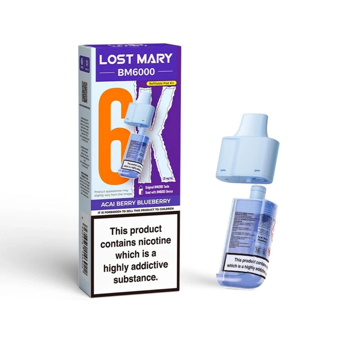 Lost Mary BM6000 Refill | Lost Mary BM6000 Replaceable Pods 6K Puffs 20mg