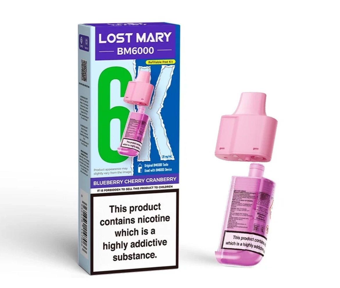 Lost Mary BM6000 Refill | Lost Mary BM6000 Replaceable Pods 6K Puffs 20mg