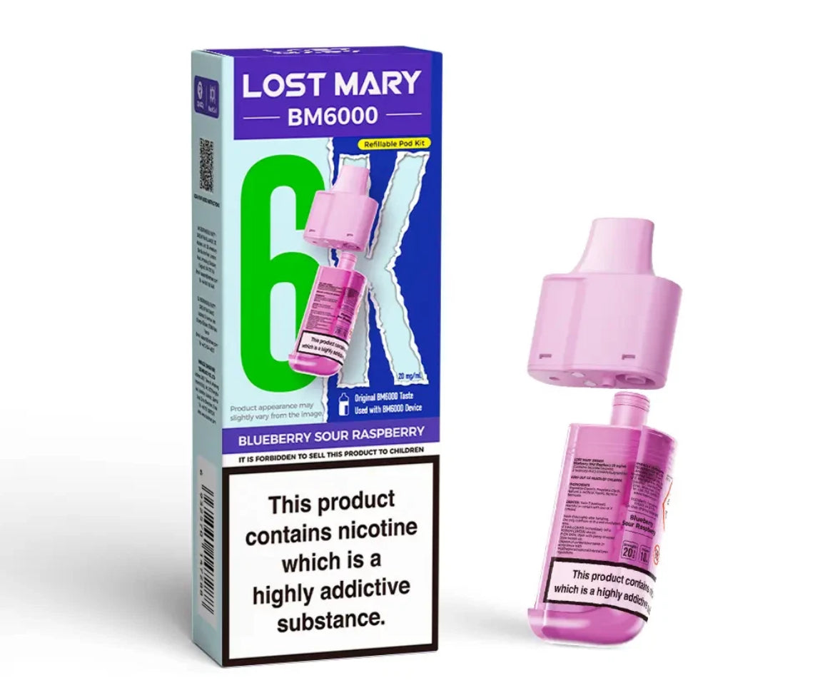 Lost Mary BM6000 Refill | Lost Mary BM6000 Replaceable Pods 6K Puffs 20mg