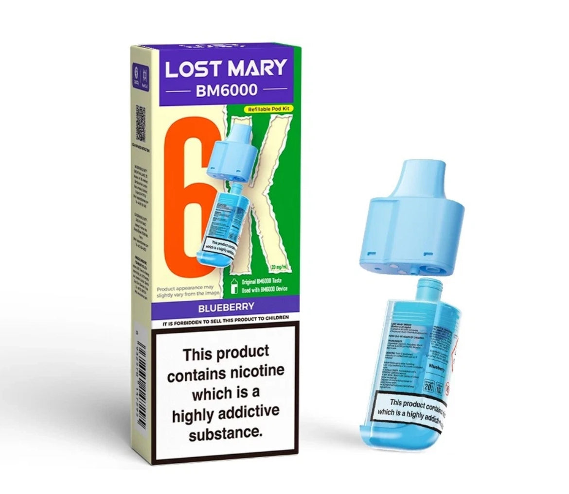 Lost Mary BM6000 Refill | Lost Mary BM6000 Replaceable Pods 6K Puffs 20mg