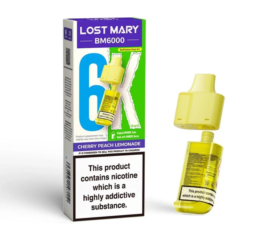 Lost Mary BM6000 Refill | Lost Mary BM6000 Replaceable Pods 6K Puffs 20mg