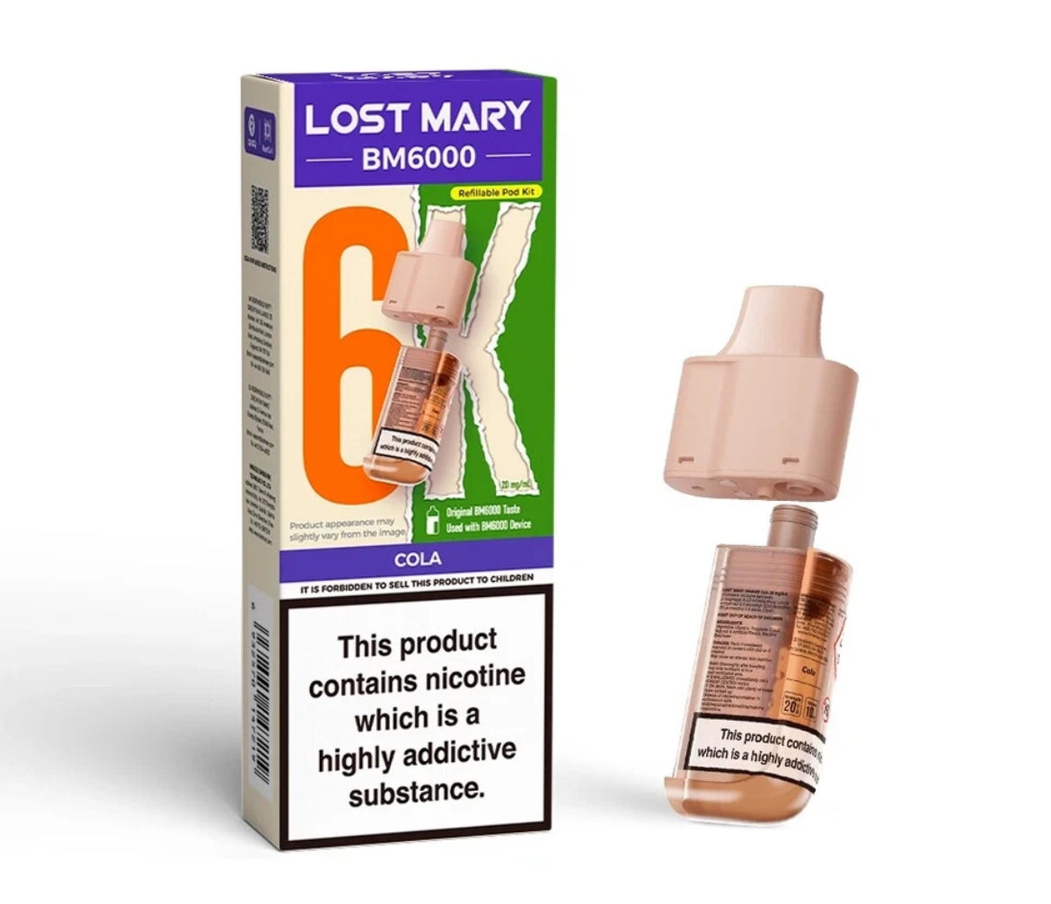Lost Mary BM6000 Refill | Lost Mary BM6000 Replaceable Pods 6K Puffs 20mg