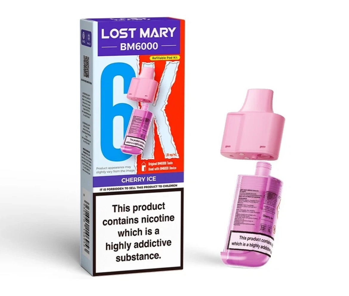 Lost Mary BM6000 Refill | Lost Mary BM6000 Replaceable Pods 6K Puffs 20mg
