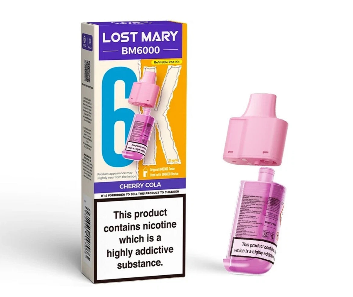 Lost Mary BM6000 Refill | Lost Mary BM6000 Replaceable Pods 6K Puffs 20mg