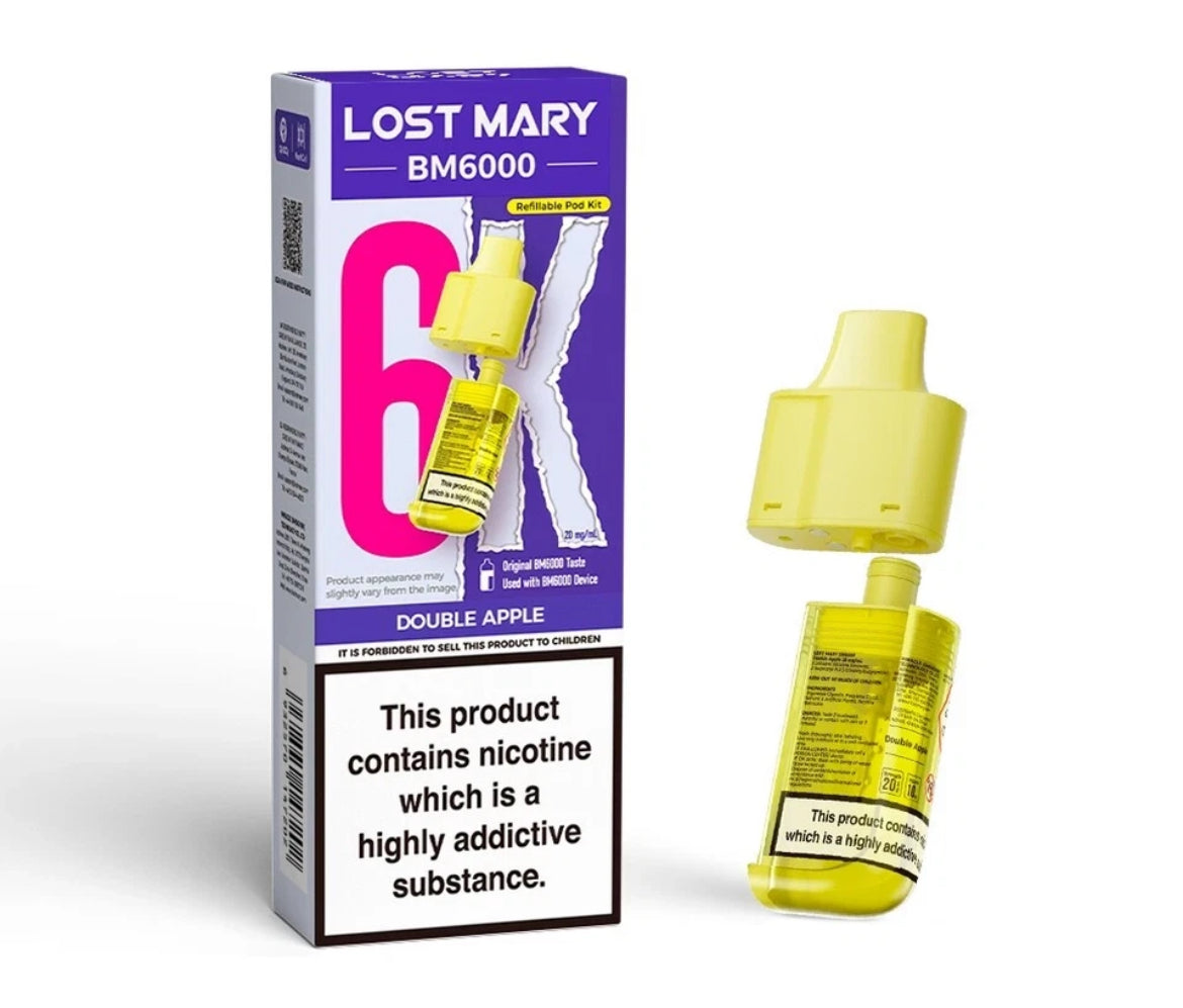 Lost Mary BM6000 Refill | Lost Mary BM6000 Replaceable Pods 6K Puffs 20mg