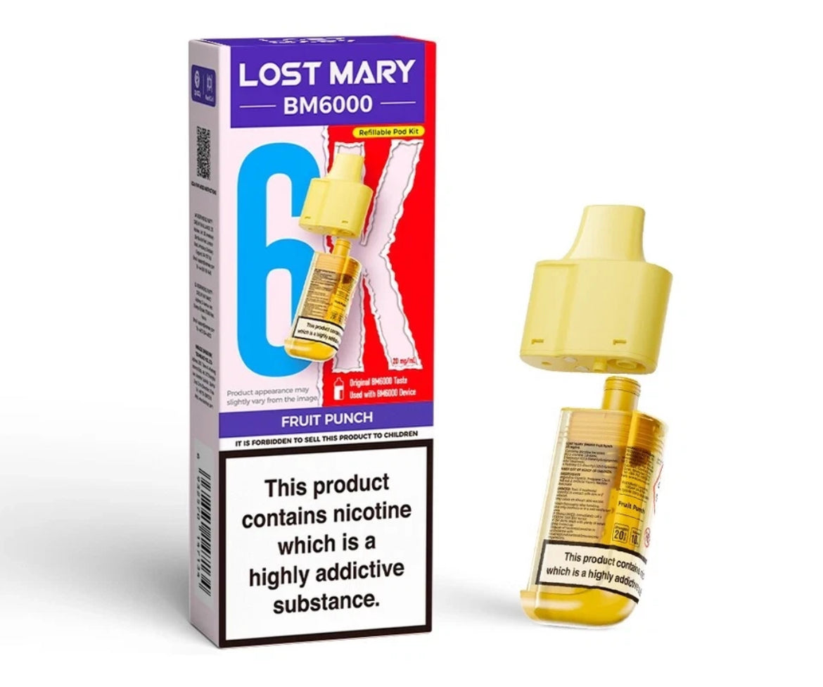 Lost Mary BM6000 Refill | Lost Mary BM6000 Replaceable Pods 6K Puffs 20mg