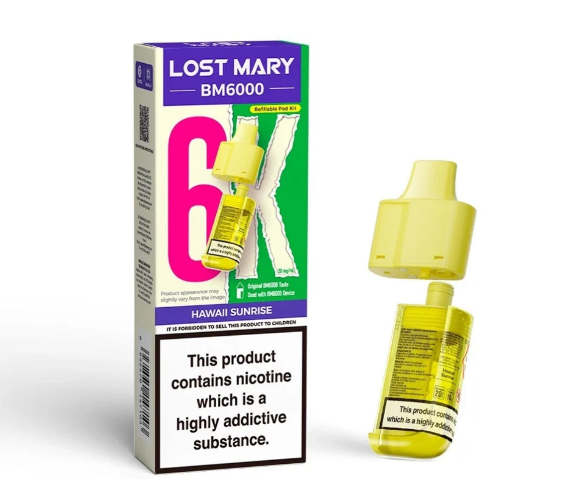 Lost Mary BM6000 Refill | Lost Mary BM6000 Replaceable Pods 6K Puffs 20mg