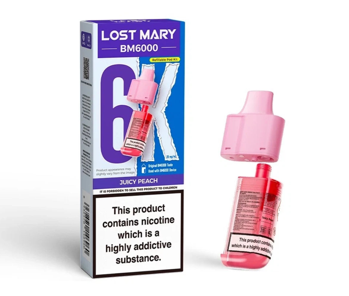 Lost Mary BM6000 Refill | Lost Mary BM6000 Replaceable Pods 6K Puffs 20mg