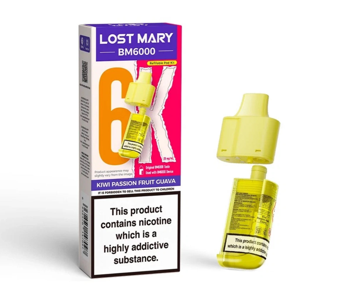 Lost Mary BM6000 Refill | Lost Mary BM6000 Replaceable Pods 6K Puffs 20mg