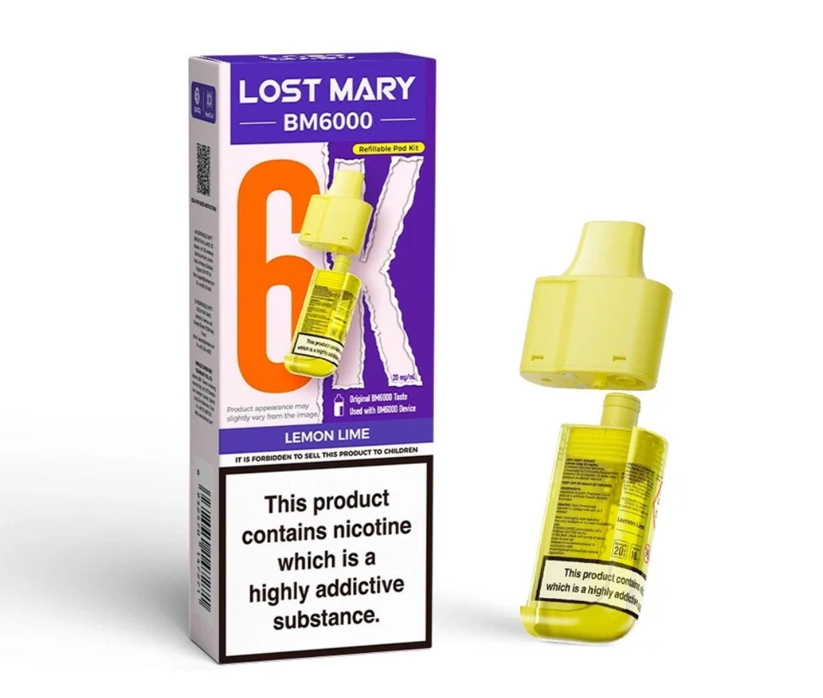 Lost Mary BM6000 Refill | Lost Mary BM6000 Replaceable Pods 6K Puffs 20mg